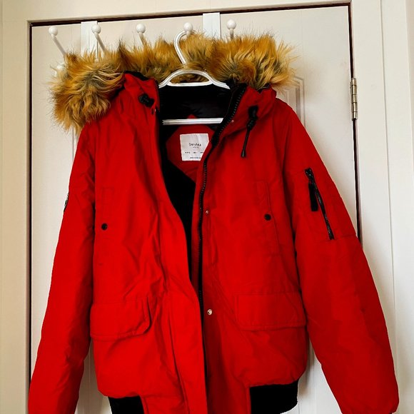 Bershka Red Bomber Jacket - Picture 1 of 4